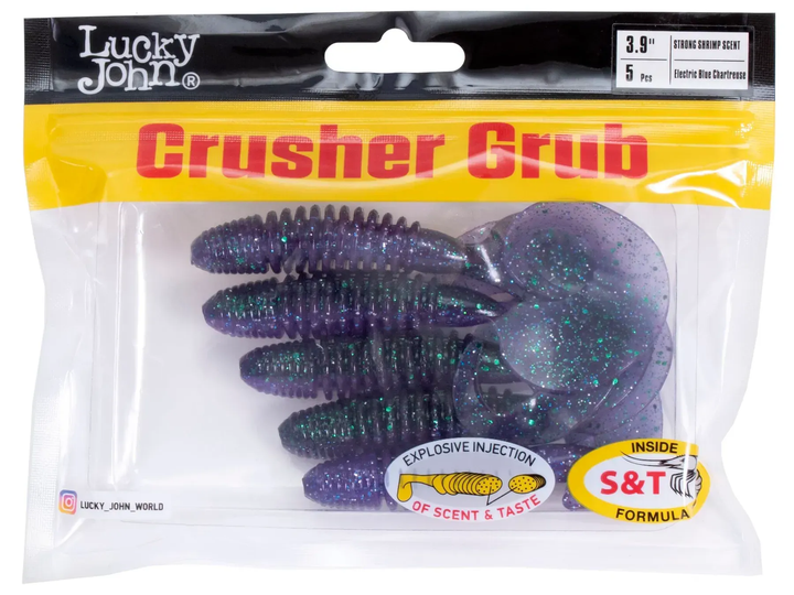 Твістер силіконовий CRUSHER GRUB LJ Pro Series 3,9 "(99мм)/ T52 *5шт 140157-T52 - Фото 2 Твістер силіконовий CRUSHER GRUB LJ Pro Series 3,9 "(99мм)/ T52 *5шт 140157-T52 - изображение 2