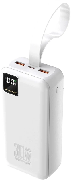 Powerbank Wozinsky Herc 30 30000 mAh 30W White (5907769388118) - Zdjęcie 3 Powerbank Wozinsky Herc 30 30000 mAh 30W White (5907769388118) - obraz 3