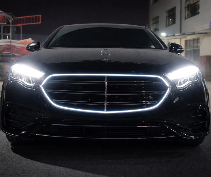 Передняя решетка в стиле W223 AMG-Line с Led для Mercedes E-сlass W214 2023- гг - изображение 2