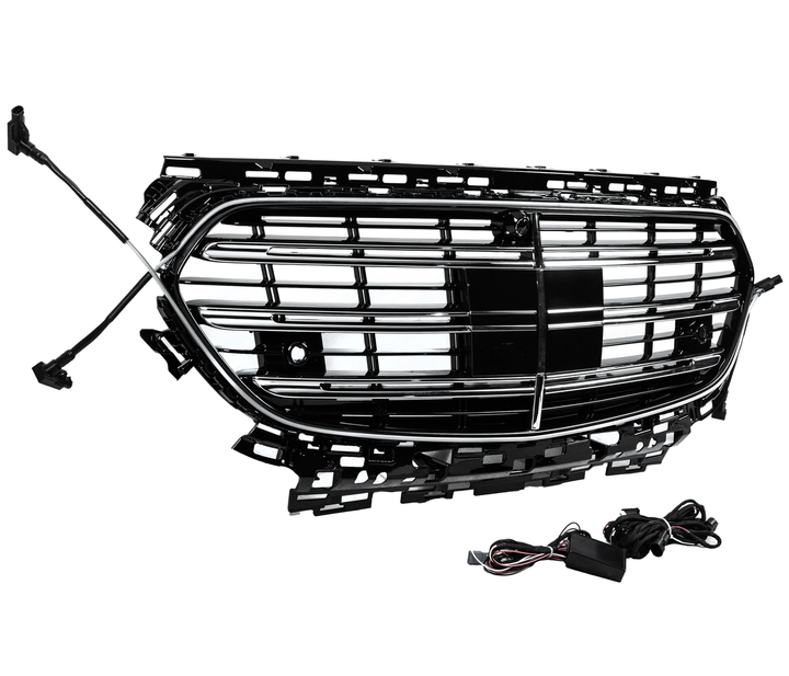 Передняя решетка в стиле W223 AMG-Line с Led для Mercedes E-сlass W214 2023- гг - изображение 4