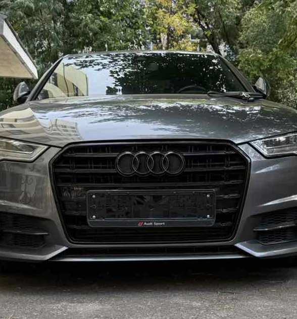 Передня чорна решітка радіатора S-Style для Audi A6 C7 2011-2017 рр - зображення 2