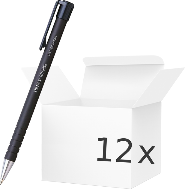 Zestaw długopisów olejowych Penac RB085 Automatyczne 1 mm Czarne 12 szt (ZES4536111009770) - Zdjęcie 1 Zestaw długopisów olejowych Penac RB085 Automatyczne 1 mm Czarne 12 szt (ZES4536111009770) - obraz 1