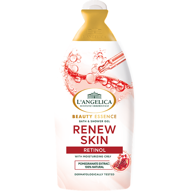 Гель для ванны и душа L'Angelica Beauty Essence Renew Skin с ретинолом и экстрактом граната 500 мл - Фото 1 Гель для ванны и душа L'Angelica Beauty Essence Renew Skin с ретинолом и экстрактом граната 500 мл - изображение 1