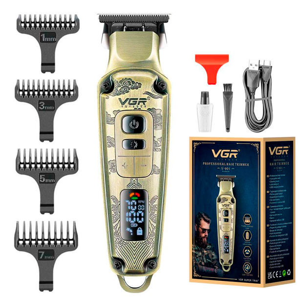 Тример VGR V-901 для бороди та вусів бронзовий - изображение 4