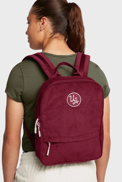 Жіночий бордовий вельветовий рюкзак UA Loudon Corduroy SM BP Under Armour OSFM 1384676-625 - Фото 2 Жіночий бордовий вельветовий рюкзак UA Loudon Corduroy SM BP Under Armour OSFM 1384676-625 - зображення 2