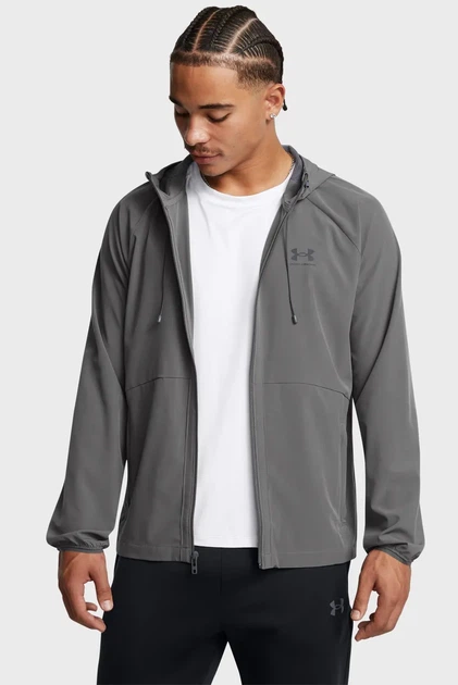 Чоловіча сіра вітровка UA Vibe Woven Jacket Under Armour L 6003001-025 - Фото 1 Чоловіча сіра вітровка UA Vibe Woven Jacket Under Armour L 6003001-025 - зображення 1