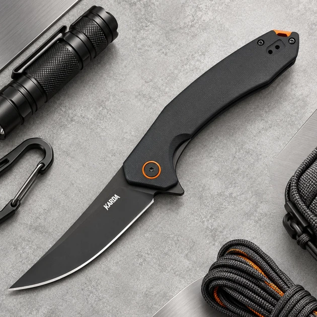Ніж Складаний KARDA LOKI J318 Black - Фото 5 Ніж Складаний KARDA LOKI J318 Black - изображение 5