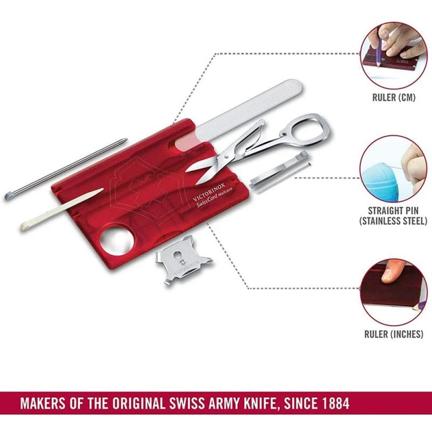 Карта-мультитул Victorinox Swiss Card Nailcare 0.7240.T - Фото 3 Карта-мультитул Victorinox Swiss Card Nailcare 0.7240.T - изображение 3