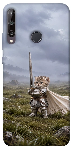 Чехол для Huawei P40 Lite E с принтом Knight kitten - Фото 1 Чехол для Huawei P40 Lite E с принтом Knight kitten - изображение 1