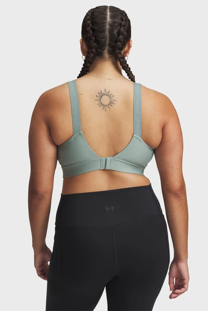 Спортивний топ жіночий Under Armour Ua Infinity Mid 2.0 Bra L-D/DD Чорний 1384123-348 - зображення 4