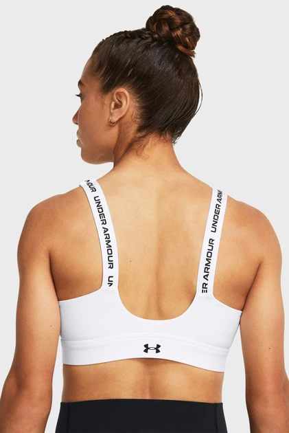 Спортивный топ женский Under Armour Ua Infinity High Zip 2.0 Bra XL Белый 1384118-100 - изображение 2