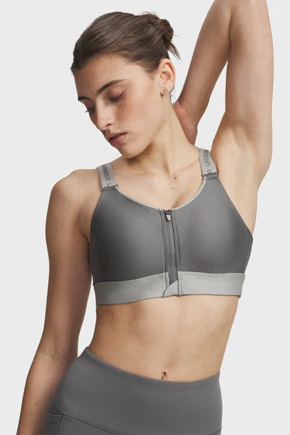 Спортивный топ женский Under Armour Ua Infinity High Zip 2.0 Bra S Черный 1384118-709 - Фото 1 Спортивный топ женский Under Armour Ua Infinity High Zip 2.0 Bra S Черный 1384118-709 - изображение 1