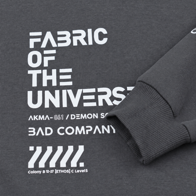 Худі Fabric of the Universe сіре оверсайз з принтом XL (25-572-203) - зображення 6