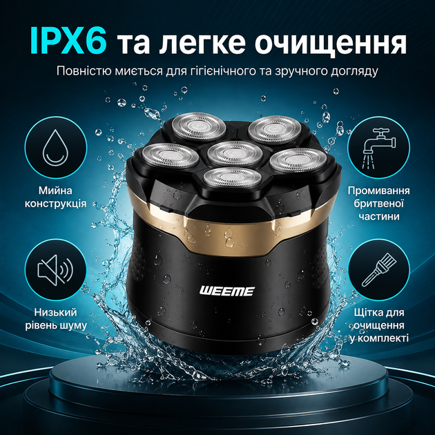 Беспроводной бритвенный триммер с 6 лезвиями и USB-зарядкой - изображение 4