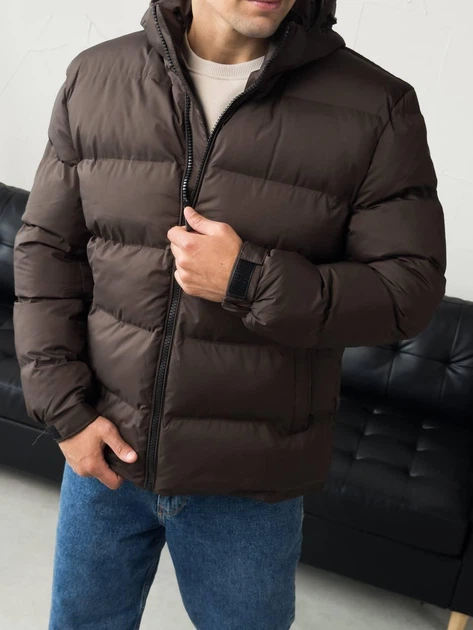 Чоловіча зимова куртка 6643 Madiss 2XL Коричневий - Фото 5 Чоловіча зимова куртка 6643 Madiss 2XL Коричневий - изображение 5