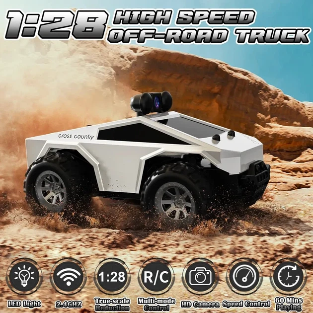 Машинка с камерой на радиоуправлении KFPLAN KF29 RC Pickup Truck 1:28 (Белый, 2.4 GHz) - изображение 4