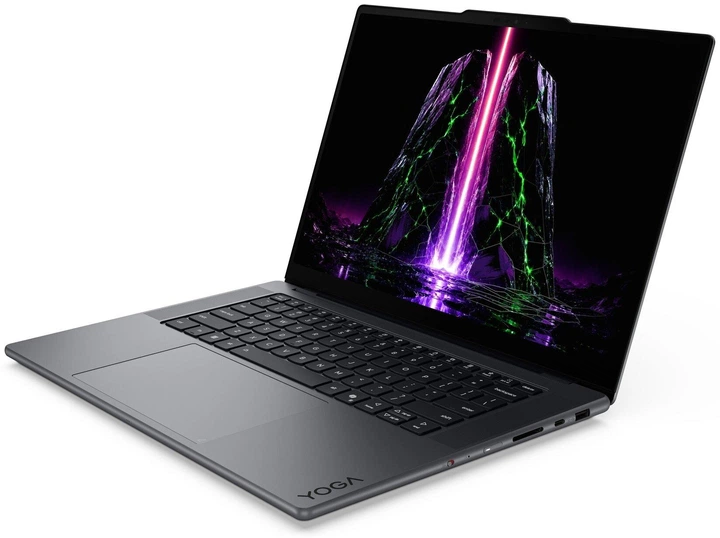 Ноутбук Lenovo Yoga Pro 9 (83SR002KPB), NVIDIA RTX Spark N1X / 15.3" / OLED / 165 Гц / RAM 32 ГБ LPDDR5X / SSD 1 ТБ / RTX Blackwell / Windows 11 Pro / Сірий - Фото 4 Ноутбук Lenovo Yoga Pro 9 (83SR002KPB), NVIDIA RTX Spark N1X / 15.3" / OLED / 165 Гц / RAM 32 ГБ LPDDR5X / SSD 1 ТБ / RTX Blackwell / Windows 11 Pro / Сірий - зображення 4