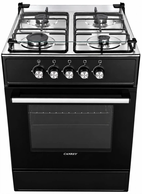 Плита газова з газовою духовкою Canrey CGK 6040S Black/Inox Econom Class - зображення 3