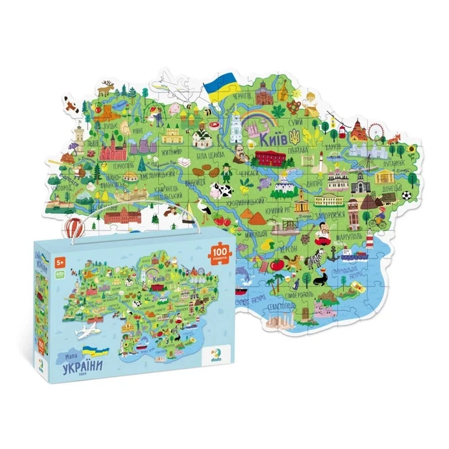 300267 Пазл «Карта України» 100 елементів - Фото 5 300267 Пазл «Карта України» 100 елементів - зображення 5