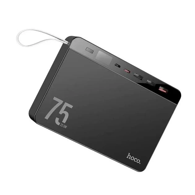 Портативный аккумулятор HOCO J94 Overlord 75000mAh 22.5W Black - изображение 3