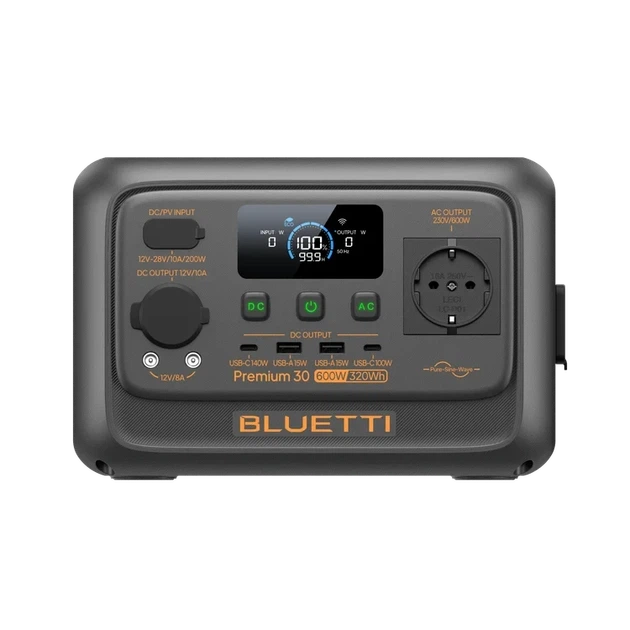 Портативная зарядная станция BLUETTI Premium 30 V2 320 Вт·ч 600 Вт LiFePO4 - Фото 1 Портативная зарядная станция BLUETTI Premium 30 V2 320 Вт·ч 600 Вт LiFePO4 - изображение 1