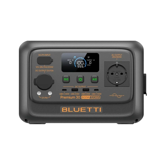 Портативная зарядная станция BLUETTI Premium 30 V2 320 Вт·ч 600 Вт LiFePO4 - Фото 2 Портативная зарядная станция BLUETTI Premium 30 V2 320 Вт·ч 600 Вт LiFePO4 - изображение 2