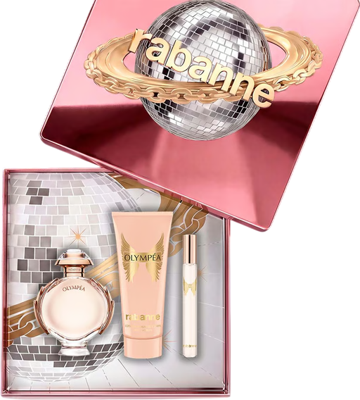 Набір для жінок Paco Rabanne Olympea Парфумована вода 50 мл + Лосьйон для тіла 100 мл + Мініатюра Парфумована вода 10 мл (3349668672813) - зображення 2