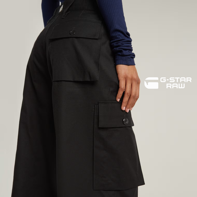 Жіночі чорні широкі штани карго Mega Cargo Pants G-Star Raw, розмір L (31) (d23575-9891-648443) - изображение 4