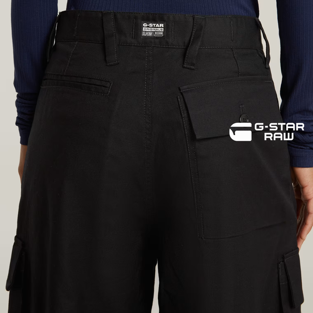 Жіночі чорні широкі штани карго Mega Cargo Pants G-Star Raw, розмір L (31) (d23575-9891-648443) - изображение 5
