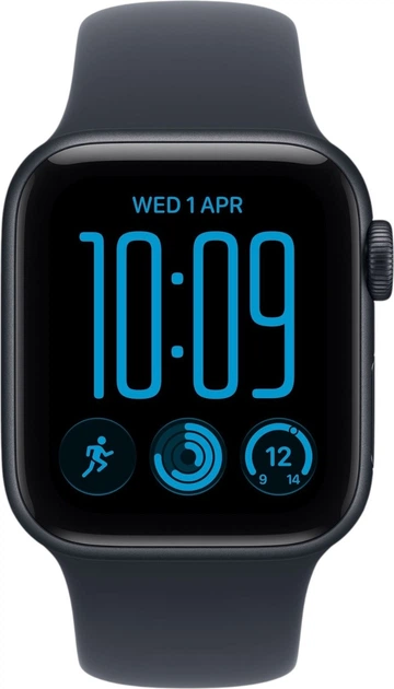 Smartwatch Apple Watch SE 3 (2026) GPS 40mm Midnight Aluminium Case with Navy Blue Sport Band - M/L (MJL14) - obraz 2
