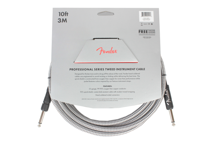 Кабель инструментальный FENDER CABLE PROFESSIONAL SERIES 10' WHITE TWEED - Фото 2 Кабель инструментальный FENDER CABLE PROFESSIONAL SERIES 10' WHITE TWEED - изображение 2