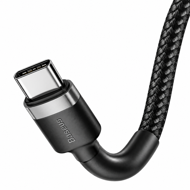 Кабель Baseus Cafule Flash Charging Type-C to Type-C PD 100W 2 м, чорний - изображение 3