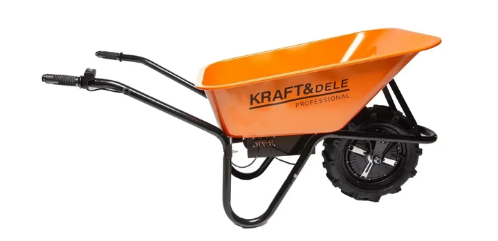 Аккумуляторная тачка Kraft&Dele 24 В 12 А·ч 550 Вт 150 кг кузов 80 л колесо 410 мм до 7 км/ч - изображение 10