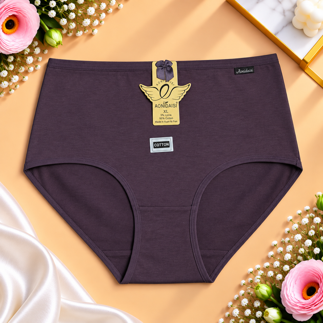 Труси жіночі високі бавовняні Aonidaisi 2XL 50-52 Сливові - Фото 1 Труси жіночі високі бавовняні Aonidaisi 2XL 50-52 Сливові - изображение 1