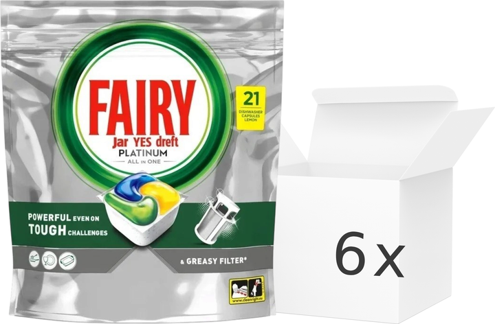 Набір Капсули для посудомийних машин Fairy Platinum Лимон 126 шт (ZES2800002948052) - Фото 1 Набір Капсули для посудомийних машин Fairy Platinum Лимон 126 шт (ZES2800002948052) - зображення 1