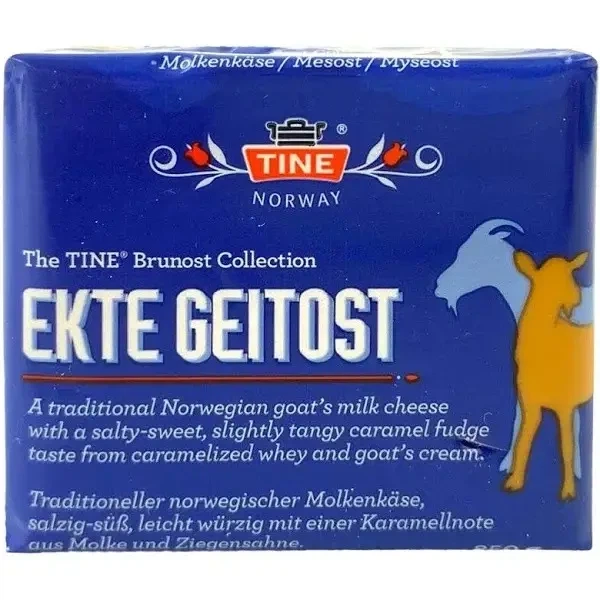 Сыр карамельный козий Брюност TINE Ekte Geitost 250 г - Фото 2 Сыр карамельный козий Брюност TINE Ekte Geitost 250 г - изображение 2