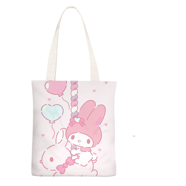 Шопер еко-сумка Hello Kitty My Melody 38x35 см двосторонній(MS_A0A2ECE31ADC) - Фото 1 Шопер еко-сумка Hello Kitty My Melody 38x35 см двосторонній(MS_A0A2ECE31ADC) - зображення 1