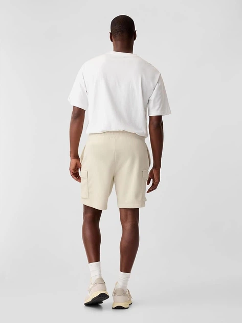 Шорты на флисе хлопковые короткие мужские Gap 373028045 L Молочные (1163066026) - изображение 2
