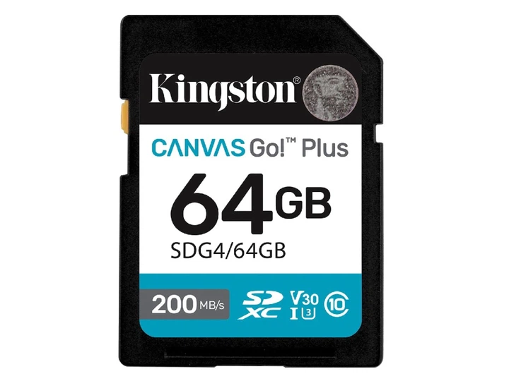 Карта пам'яті microSDXC Kingston Canvas Go Plus 64GB (UHS-I U3/A2/V30/R170/W70 MB/s) - Фото 1 Карта пам'яті microSDXC Kingston Canvas Go Plus 64GB (UHS-I U3/A2/V30/R170/W70 MB/s) - зображення 1