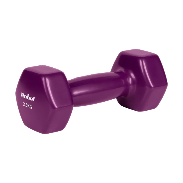 Гантелі чавунні вінілові HEX Rebel Active 2x2.5 кг (5901890136396) - зображення 3