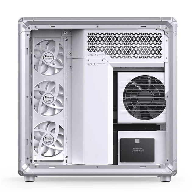 Игровой корпус JONSBO X400 Silver White ATX Seaview (каркас для киберспорта/водяное охлаждение 360 мм/подсветка ARGB 5 В/13 слотов для вентиляторов/поддержка задней панели) - Фото 9 Игровой корпус JONSBO X400 Silver White ATX Seaview (каркас для киберспорта/водяное охлаждение 360 мм/подсветка ARGB 5 В/13 слотов для вентиляторов/поддержка задней панели) - изображение 9