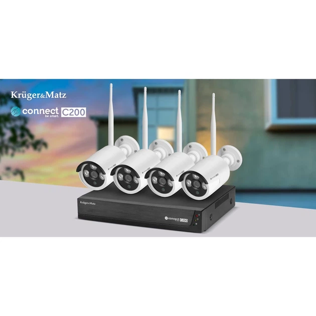 Комплект видеонаблюдения Wi-Fi Kruger&Matz Connect C200 Tuya Wi-Fi 6 (5901890136044) - Фото 9 Комплект видеонаблюдения Wi-Fi Kruger&Matz Connect C200 Tuya Wi-Fi 6 (5901890136044) - изображение 9