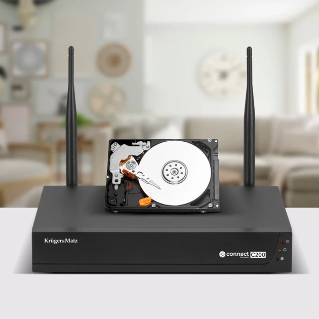 Комплект видеонаблюдения Wi-Fi Kruger&Matz Connect C200 Tuya Wi-Fi 6 (5901890136044) - Фото 15 Комплект видеонаблюдения Wi-Fi Kruger&Matz Connect C200 Tuya Wi-Fi 6 (5901890136044) - изображение 15