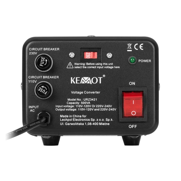 Преобразователь напряжения Kemot URZ3421 400 Вт 500 ВА (5901890046800) - Фото 2 Преобразователь напряжения Kemot URZ3421 400 Вт 500 ВА (5901890046800) - изображение 2