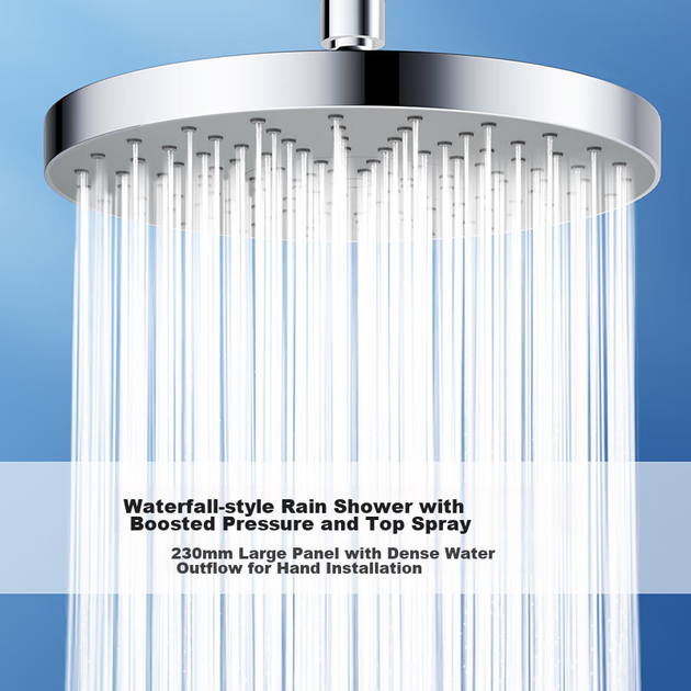 Душова лійка Larsd Top Spray, душова лійка з верхнім розпиленням, водозберігаюча ультратонка кругла велика верхня розпилювач AL8075 - зображення 4