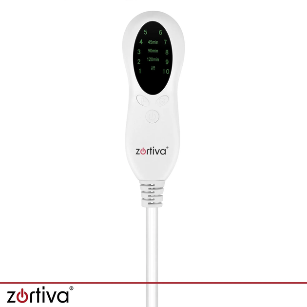 Электрогрелка для ног Zortiva 28265 с пультом и таймером, 10 режимов нагрева, 30–70 °C, 90 Вт, серая - изображение 4