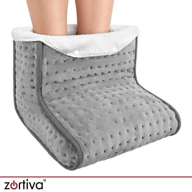 Электрогрелка для ног Zortiva 28265 с пультом и таймером, 10 режимов нагрева, 30–70 °C, 90 Вт, серая - изображение 6