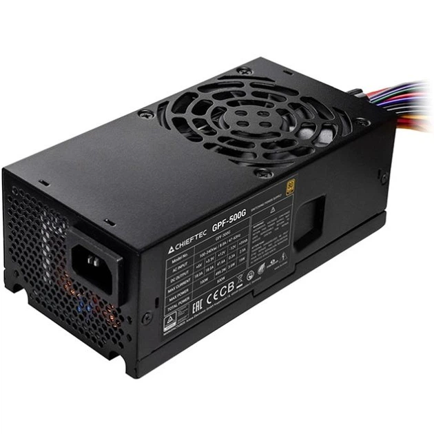 Блок живлення Chieftec SMART 500W 80 PLUS Gold TFX з вентилятором 80 мм для компактного комп'ютера (GPF-500G) - зображення 2
