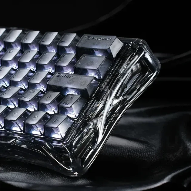 Магнітна клавіатура GravaStar Mercury V60 Onyx Crystal, 65%, Hall Effect, Rapid Trigger, 8000 Гц опитування, RGB - зображення 7