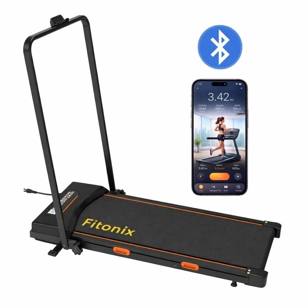 Бігова доріжка складна Fitonix 12 км/год 1100 Вт 120 кг для дому електрична Bluetooth з мобільним додатком - зображення 7